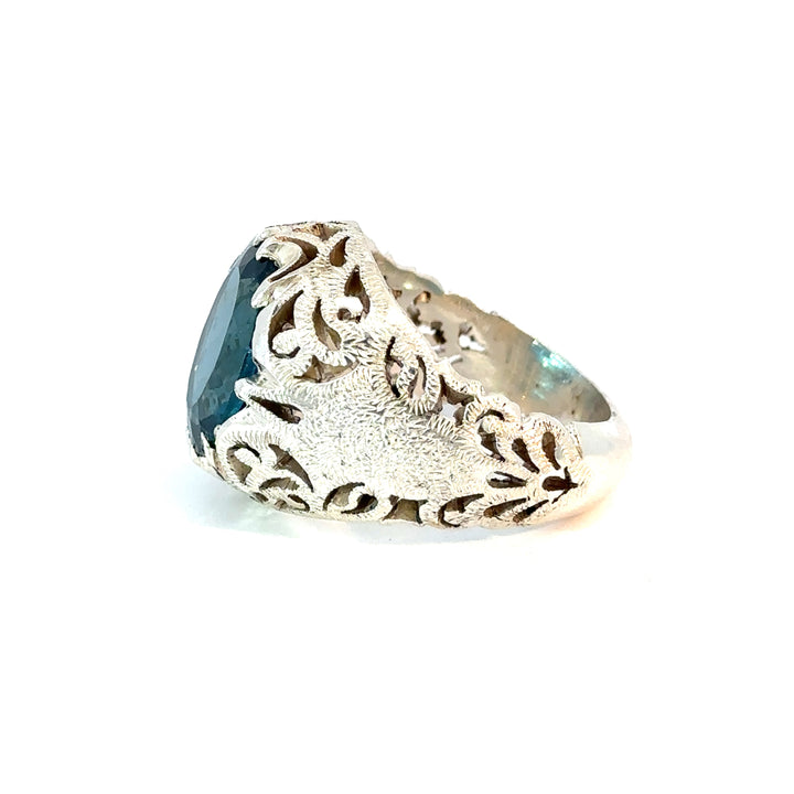 Topaz Sterling Silver Men Ring