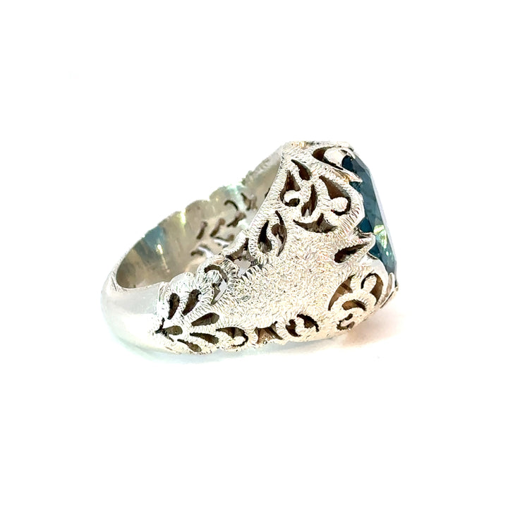 Topaz Sterling Silver Men Ring