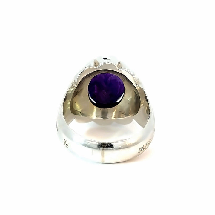 Majestic Amethyst Sterling Silver Women Ring | US Size 11.5