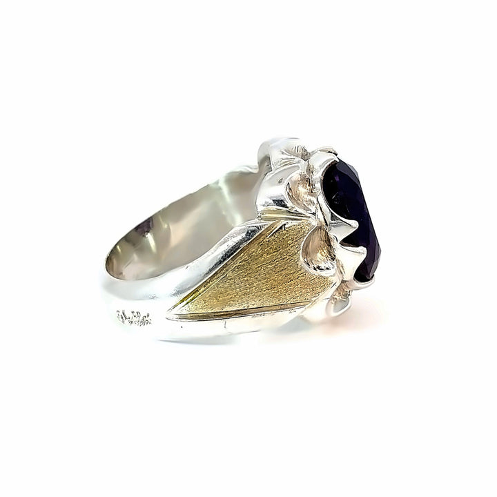 Majestic Amethyst Sterling Silver Women Ring | US Size 11.5