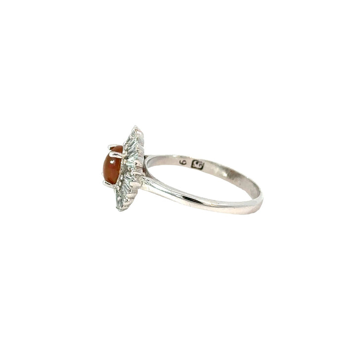 Opal Enchantment Cubic Zirconia Sterling Silver Women Ring | US Size 7.75