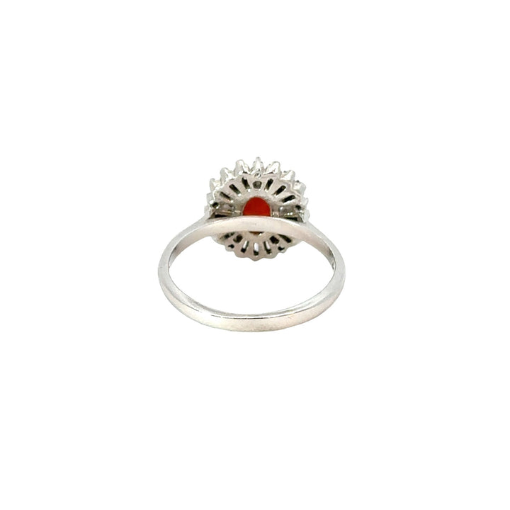 Opal Enchantment Cubic Zirconia Sterling Silver Women Ring | US Size 7.75