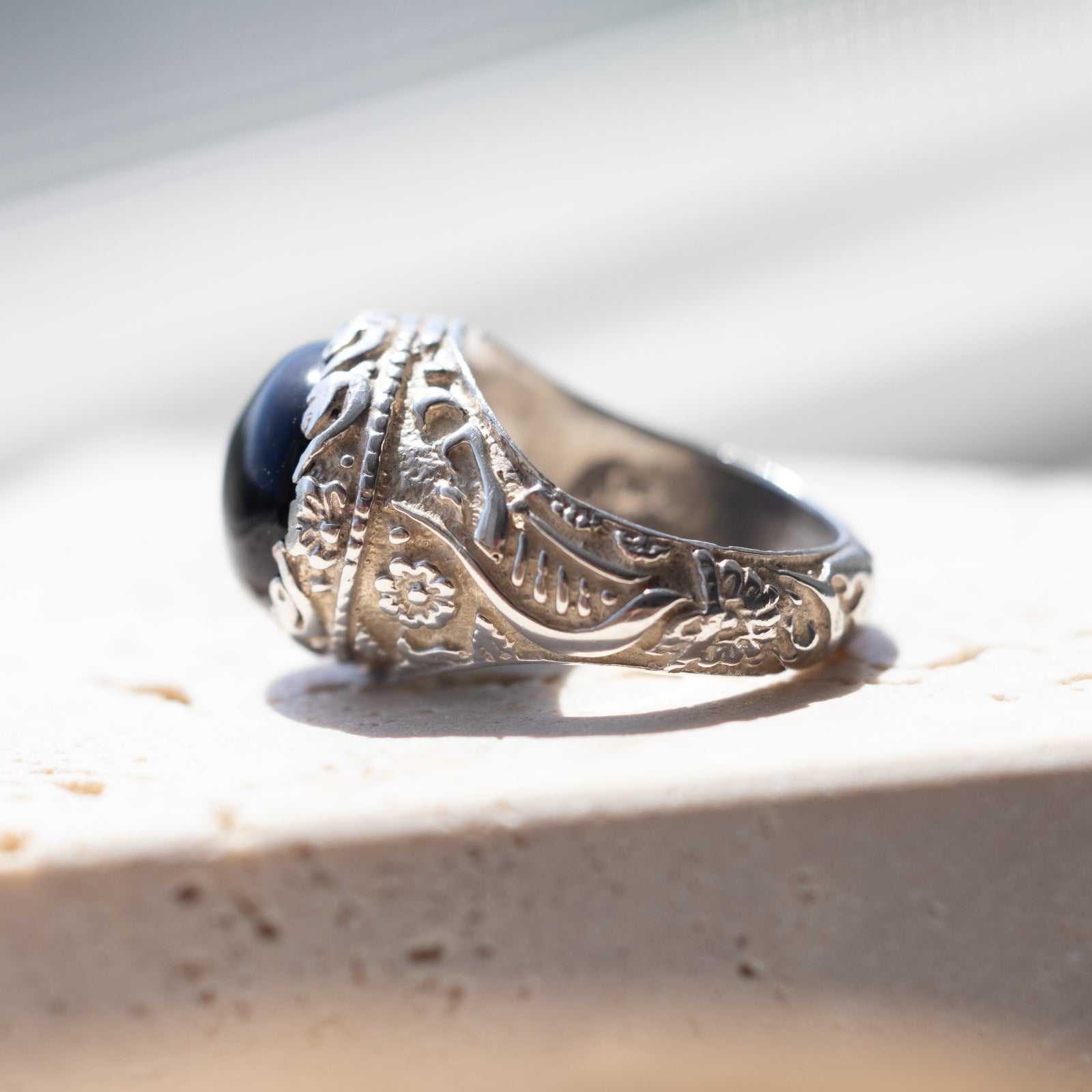 Midnight Majesty Sterling Silver Ring | US Size 9.5