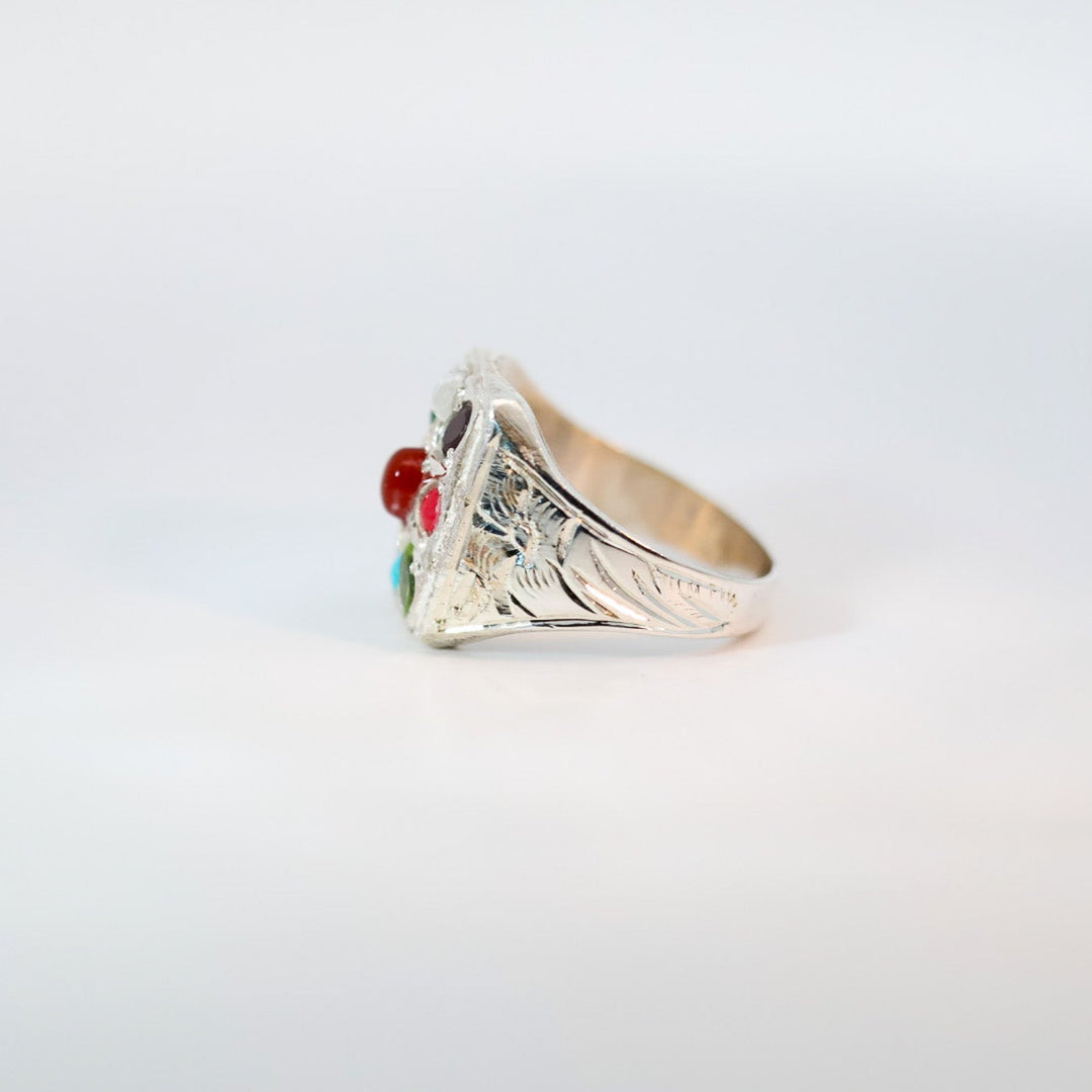 Mizan Multi-Gemstone Sterling Silver Ring