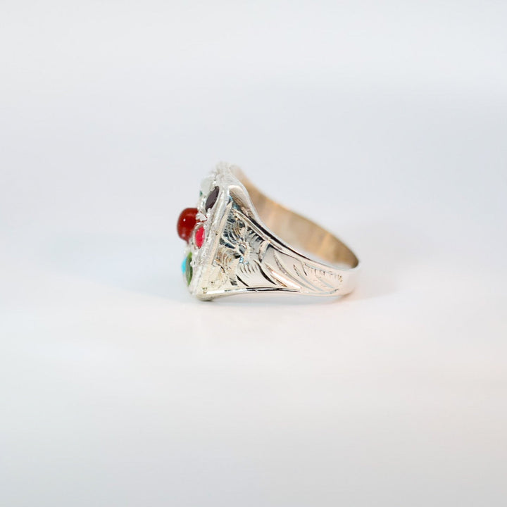 Mizan Multi-Gemstone Sterling Silver Ring