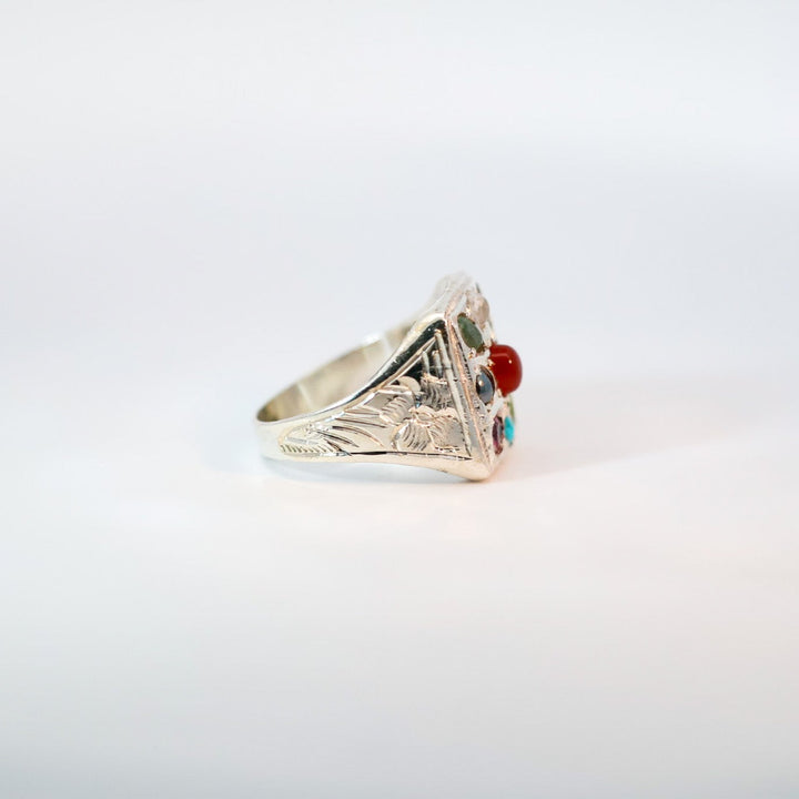 Mizan Multi-Gemstone Sterling Silver Ring