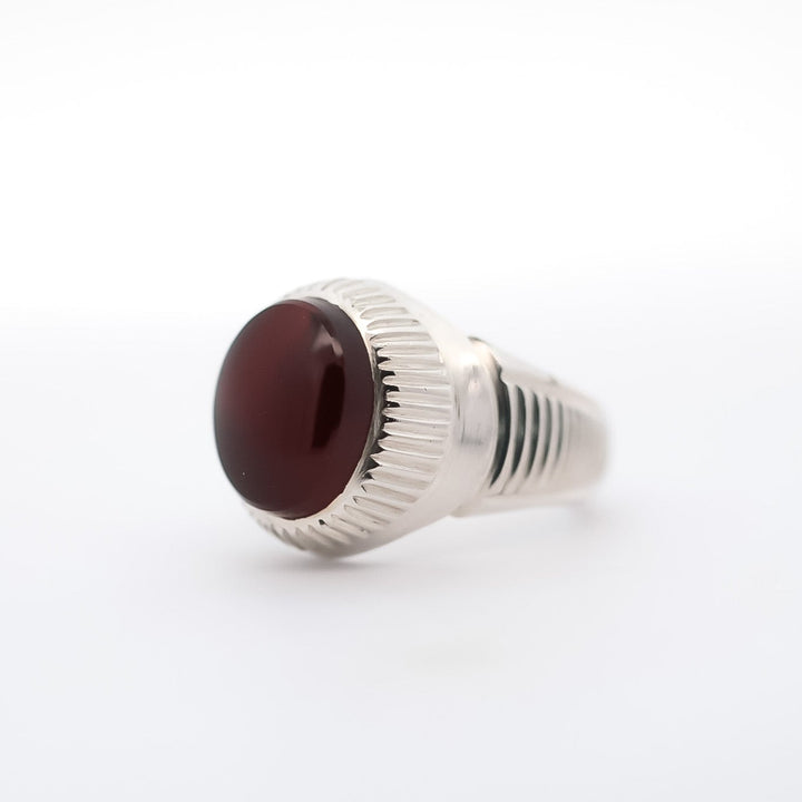 Sayyad Al-Aqeeq – Yemeni Aqeeq Sterling Silver Ring