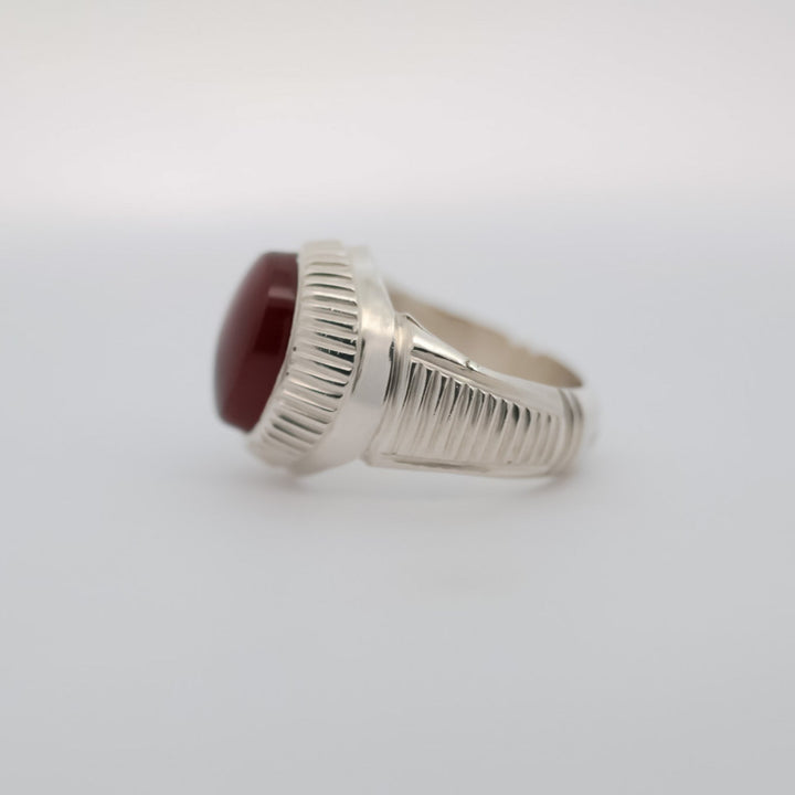 Sayyad Al-Aqeeq – Yemeni Aqeeq Sterling Silver Ring