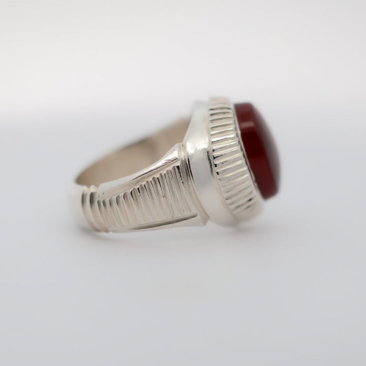 Sayyad Al-Aqeeq – Yemeni Aqeeq Sterling Silver Ring