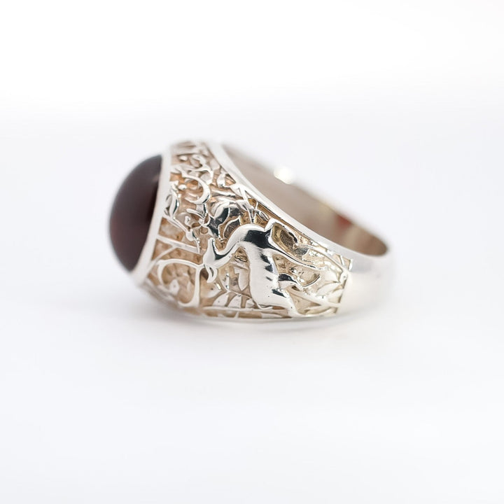 Al-Mi’raj Yemeni Aqeeq (Agate) Sterling Silver Ring