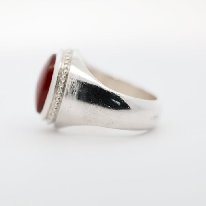 Rawa Aqeeq - Yemeni Aqeeq Sterling Silver Ring