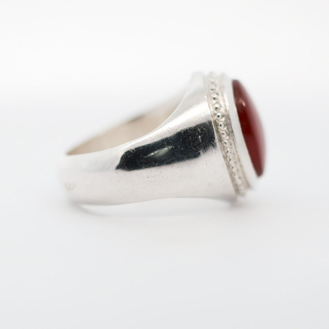 Rawa Aqeeq - Yemeni Aqeeq Sterling Silver Ring