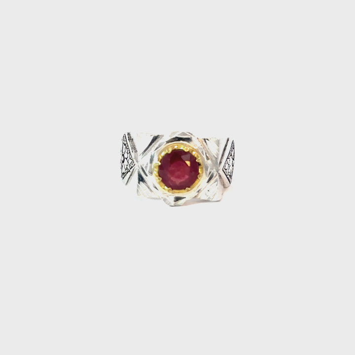 Persian Ruby Beauty Sterling Silver Ring