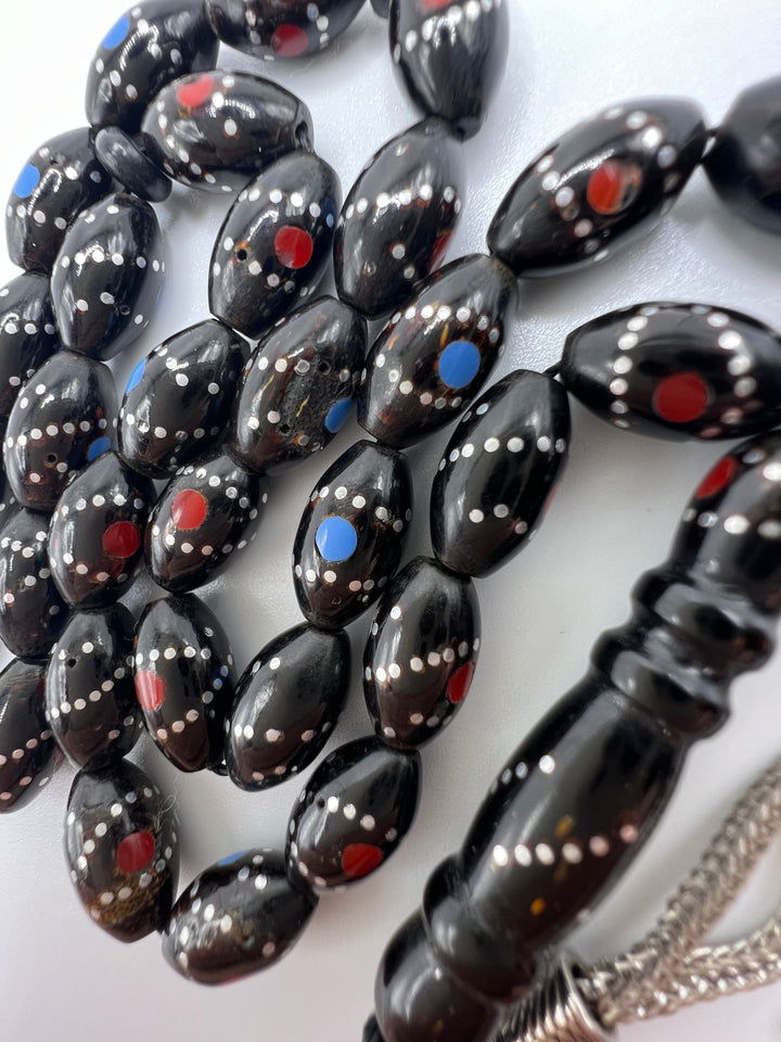 Black Coral 33 Beads | مسبحة يسر Genuine Yusr Tasbih Yusr Beads Yusur Tasbih Yusur Beads - Al Ali Gems