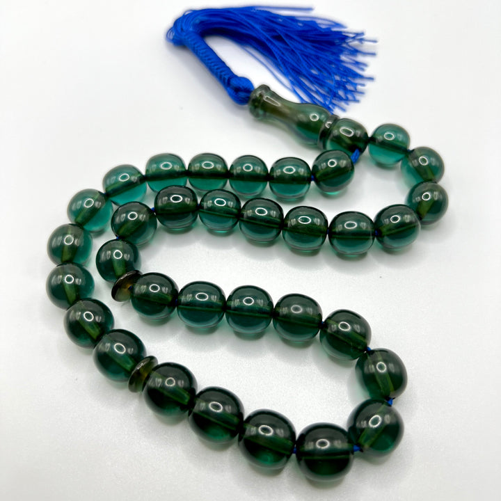 Green Sandalos Bakelite Tasbih سندلس بكلايت اخضر⁩⁩⁩ - AlAliGems