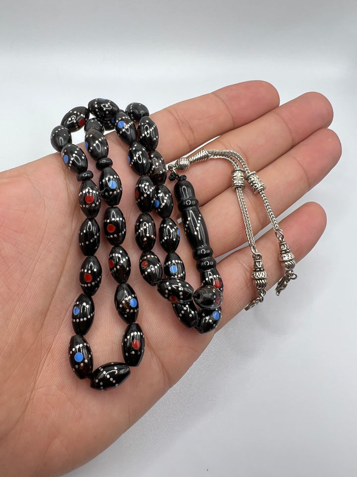 Black Coral 33 Beads | مسبحة يسر Genuine Yusr Tasbih Yusr Beads Yusur Tasbih Yusur Beads - Al Ali Gems