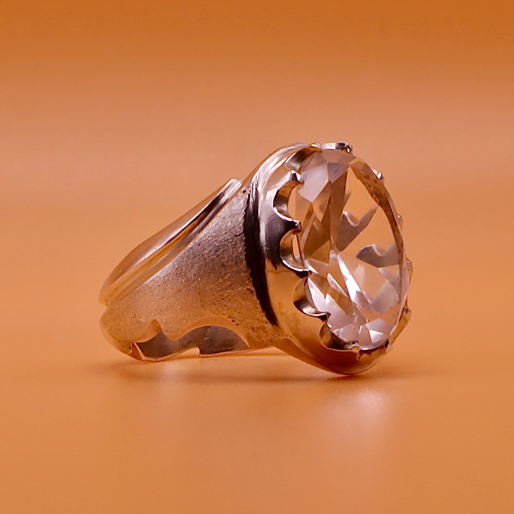 Oval Diamond Cut Dur Al Najaf Stone Ring | خاتم در النجف الاصلي | US Size 9.5 - Al Ali Gems