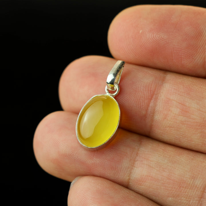 Yellow Aqeeq Pendant Engraved with Sharaf Al Shams - AlAliGems