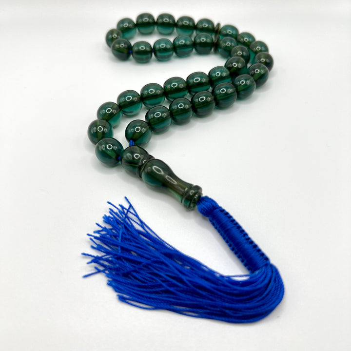 Green Sandalos Bakelite Tasbih سندلس بكلايت اخضر⁩⁩⁩ - AlAliGems