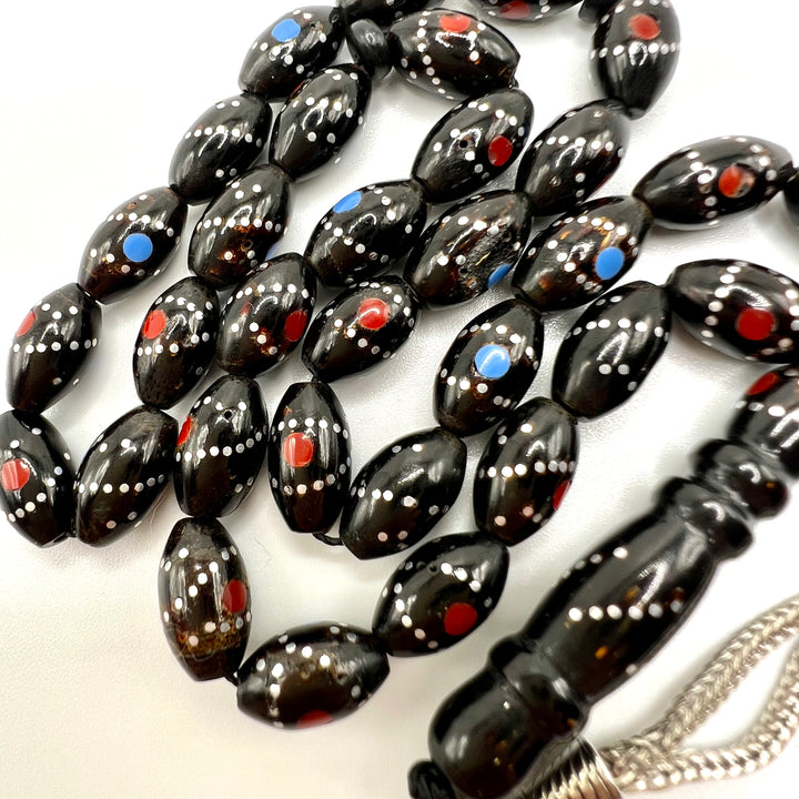 Black Coral 33 Beads | مسبحة يسر Genuine Yusr Tasbih Yusr Beads Yusur Tasbih Yusur Beads - Al Ali Gems