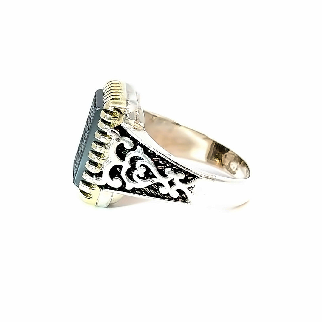 Hadeed Cheeni Square Sterling Sliver Ring | US Size 9.5