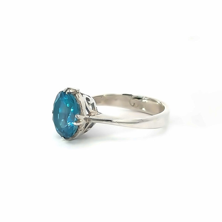 Midnight Topaz Elegant Sterling Silver Ring