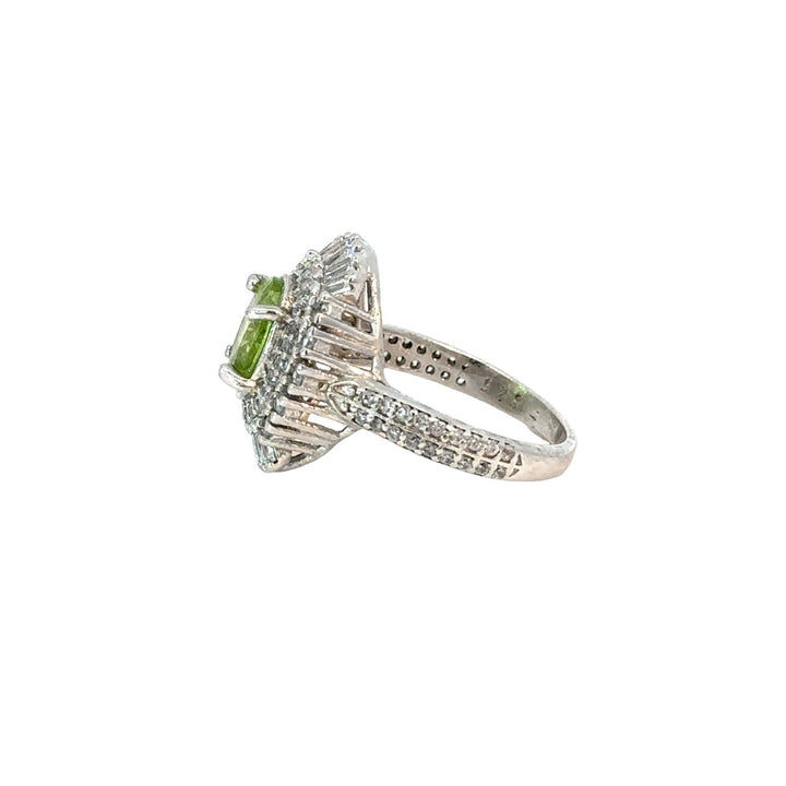 Royal Peridot Cubic Zirconia Sterling Silver Women Ring | US Size 6.25