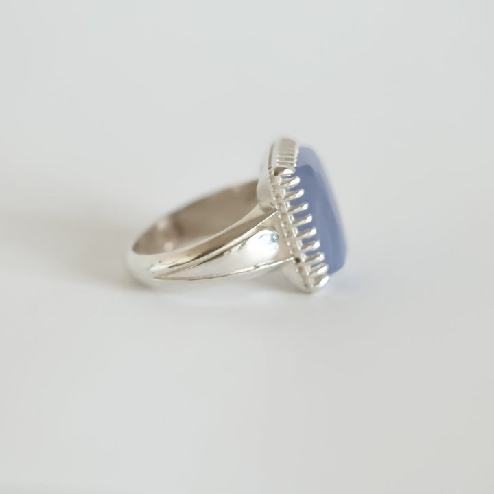 Qamarayn Al Basirah Yemeni Aqeeq Sterling Silver Ring
