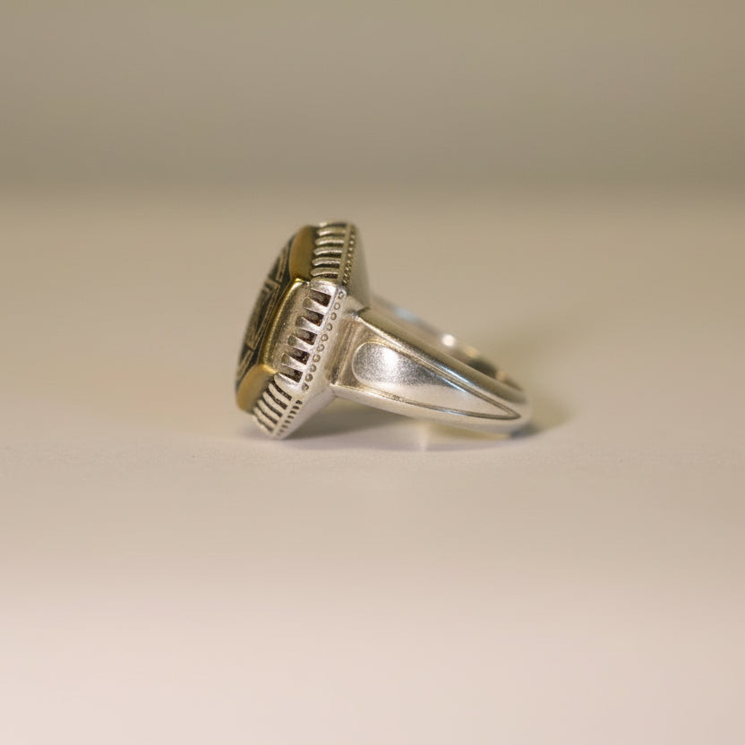 Khatam Al-Hadeed Cheeni Sterling Silver Ring