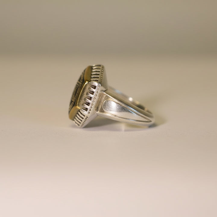 Khatam Al-Hadeed Cheeni Sterling Silver Ring