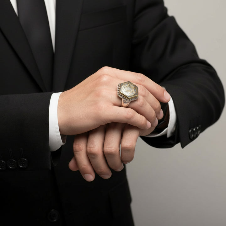 Khatam Al-Hadeed Cheeni Sterling Silver Ring