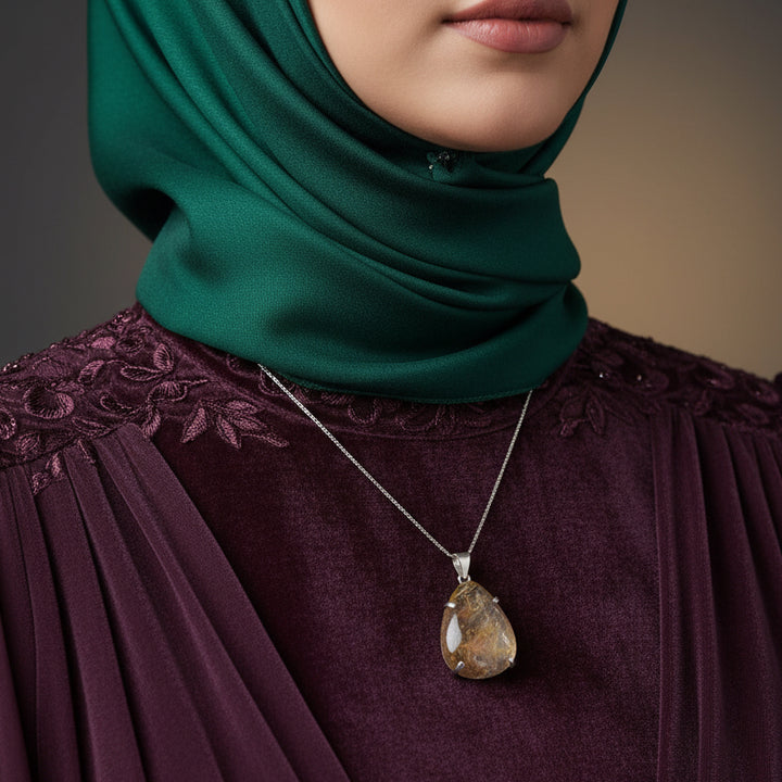 Rawdat Al Rooh Garden Quartz Sterling Silver Pendant