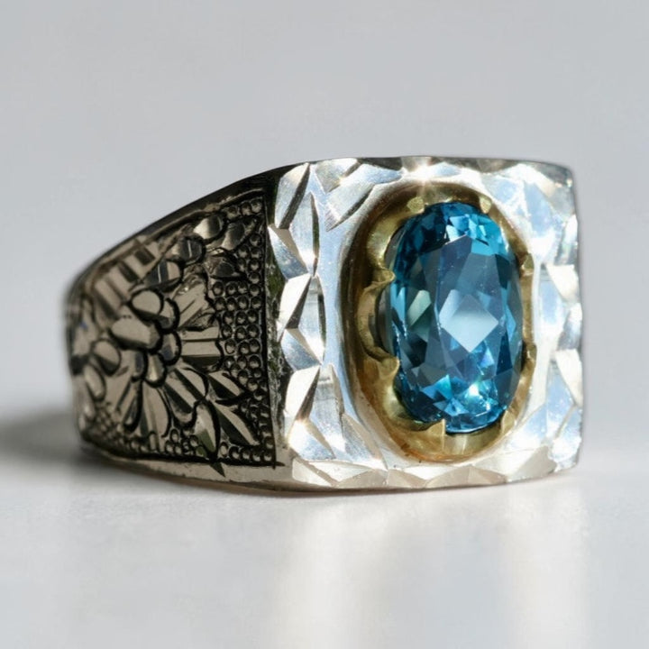Iris Topaz Sterling Silver Ring