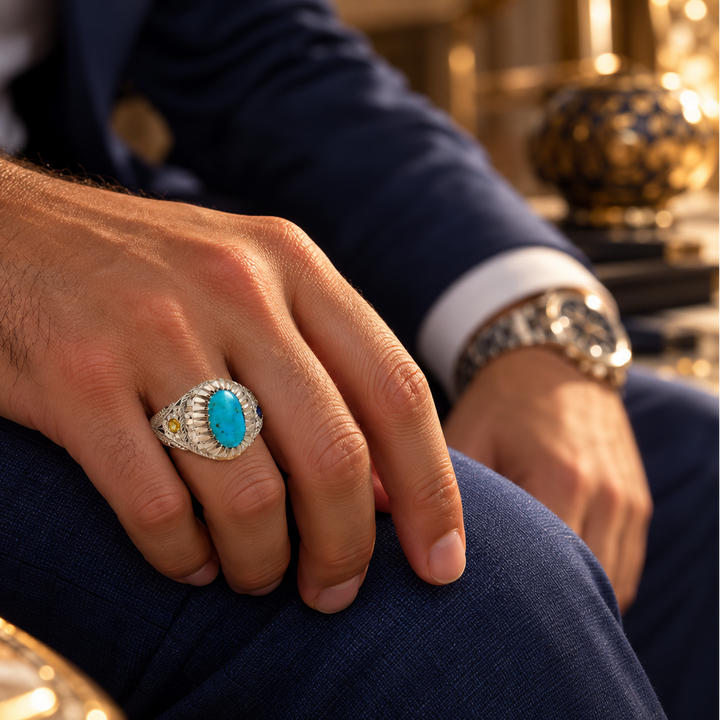 Falak Neyshabur Turquoise Sterling Silver Ring