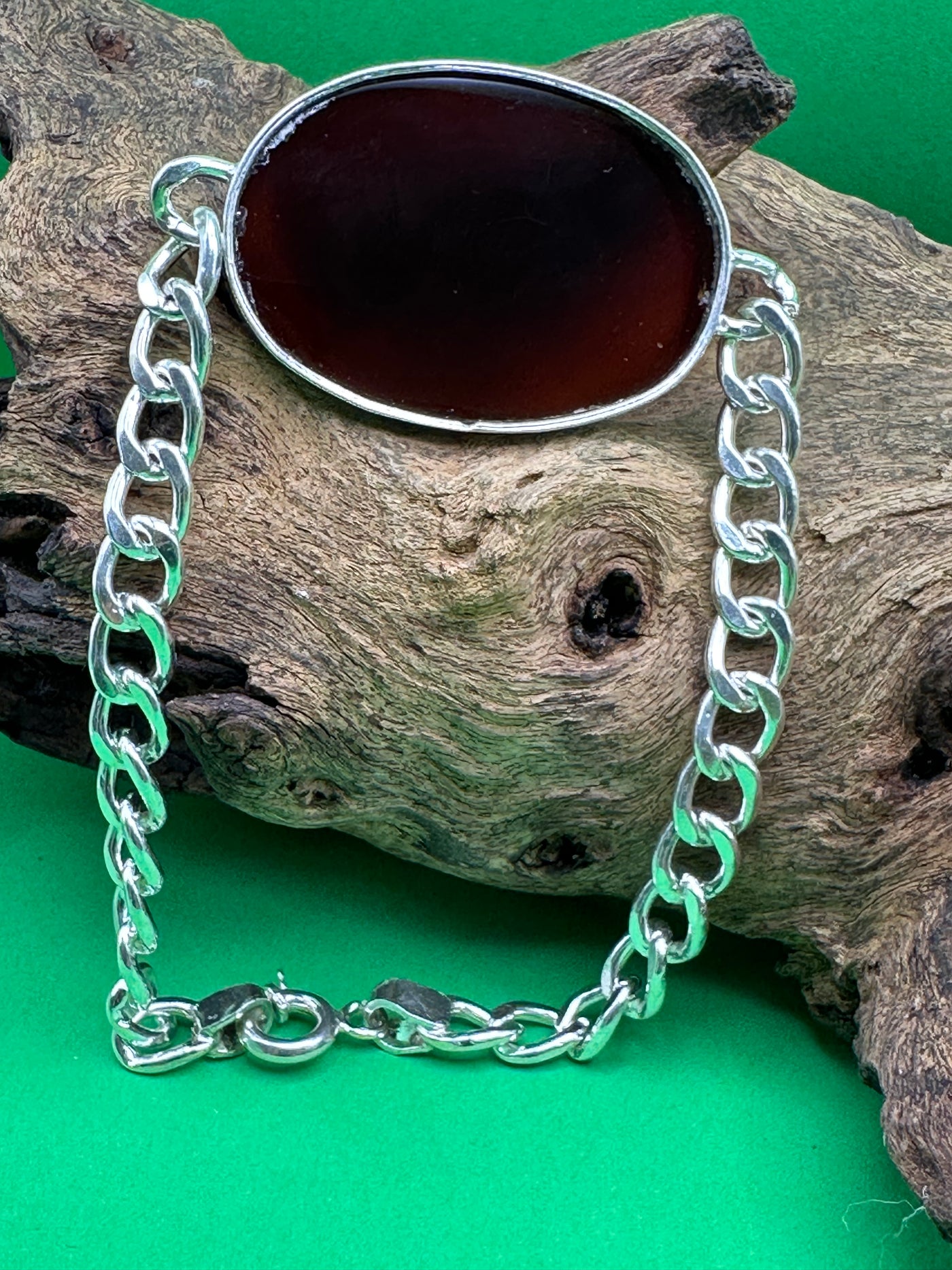 Khorasani Aqeeq Engraved Bracelet Sterling Silver