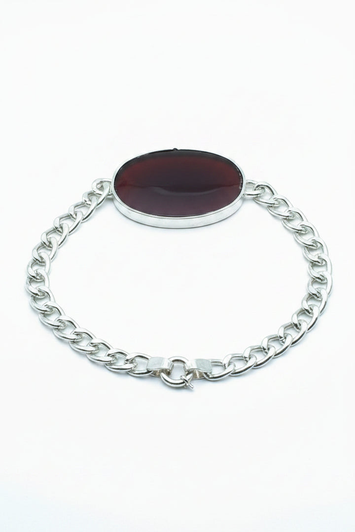 Rith Al Noor Khorasan Aqeeq Sterling Silver Bracelet