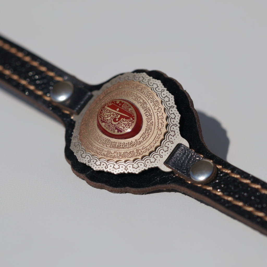 Taj al-Hasanayn Yemeni Aqeeq Engraved Bracelet