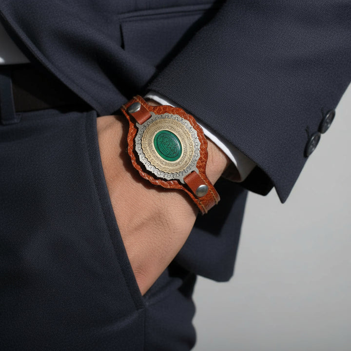 Ruh al-Aman Yemeni Aqeeq Engraved Bracelet