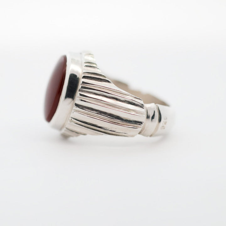 Kashaf Yemeni Aqeeq (Agate) Sterling Silver Ring