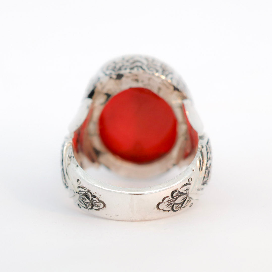Amir Al-Turath Yemeni Aqeeq Vintage Sterling Silver Ring