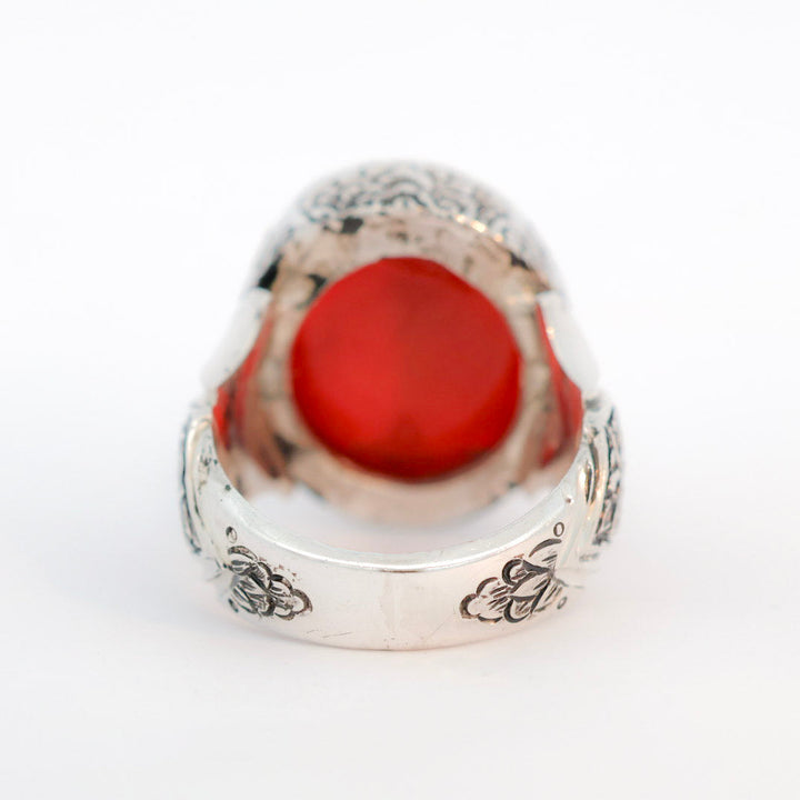Amir Al-Turath Yemeni Aqeeq Vintage Sterling Silver Ring