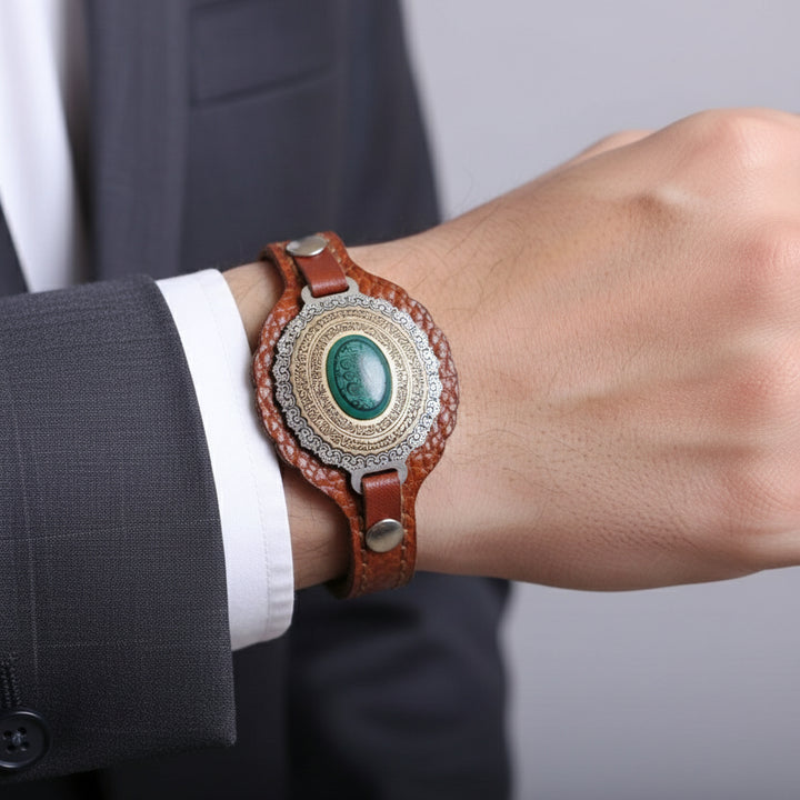 Nasr al-Qalb Yemeni Aqeeq Engraved Bracelet