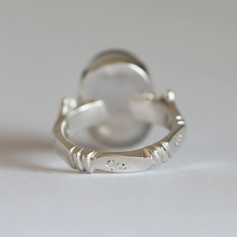 Nafhat al-Rizq Yemeni Aqeeq Sterling Silver Ring