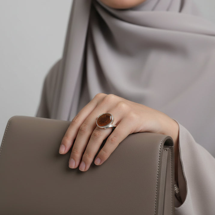 Nafas Al-Rahma Yemeni Aqeeq Sterling Silver Ring