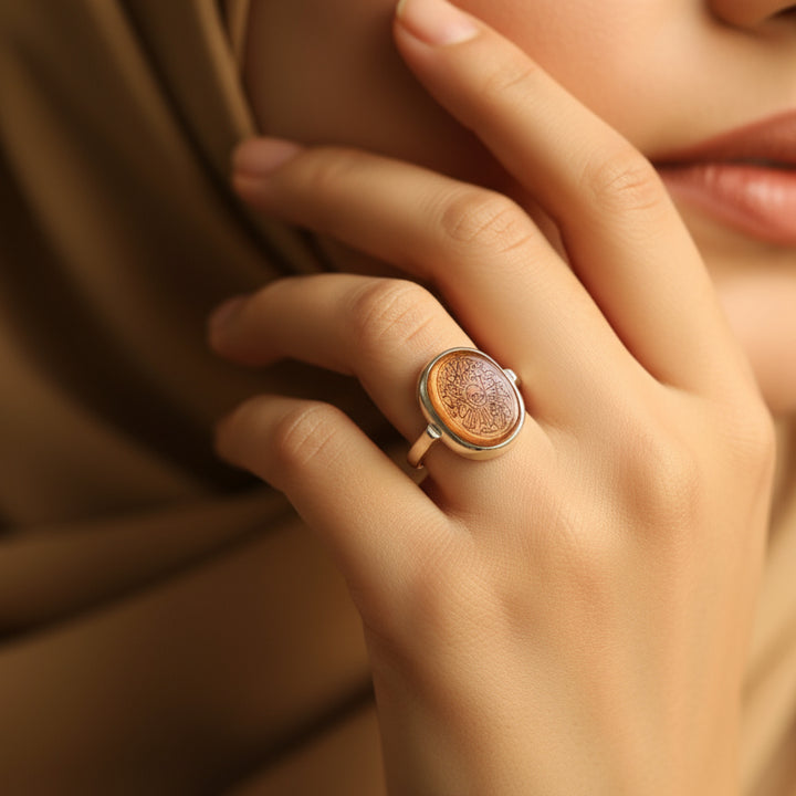Nurayah al-Waliyyah Yemeni Aqeeq Sterling Silver Ring