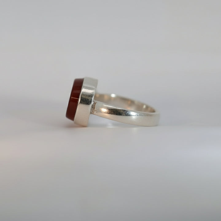 Ya Muwafiq Yemeni Aqeeq Sterling Silver Ring