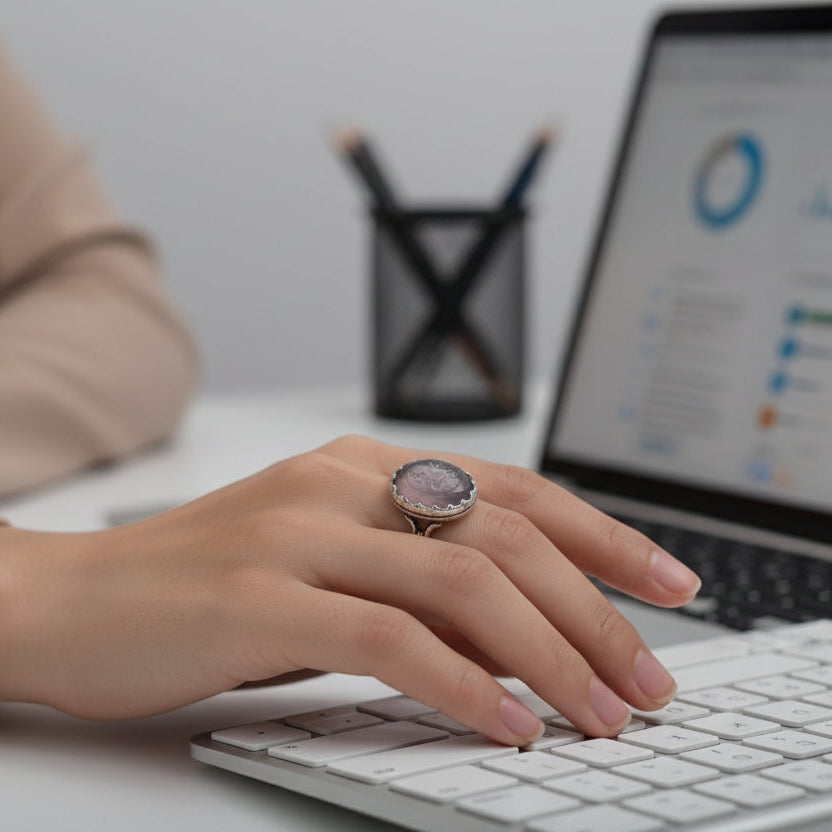 Aman al-Zaman Yemeni Aqeeq Sterling Silver Ring