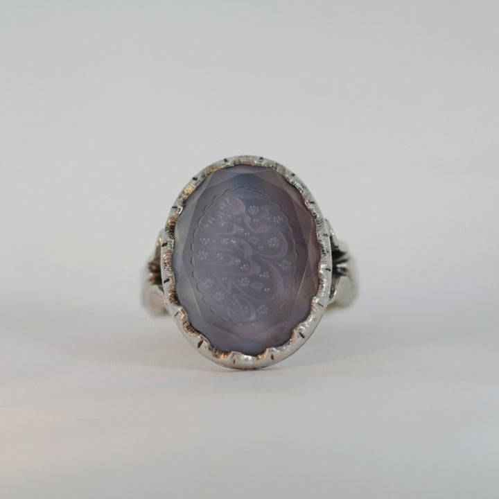 Aman al-Zaman Yemeni Aqeeq Sterling Silver Ring