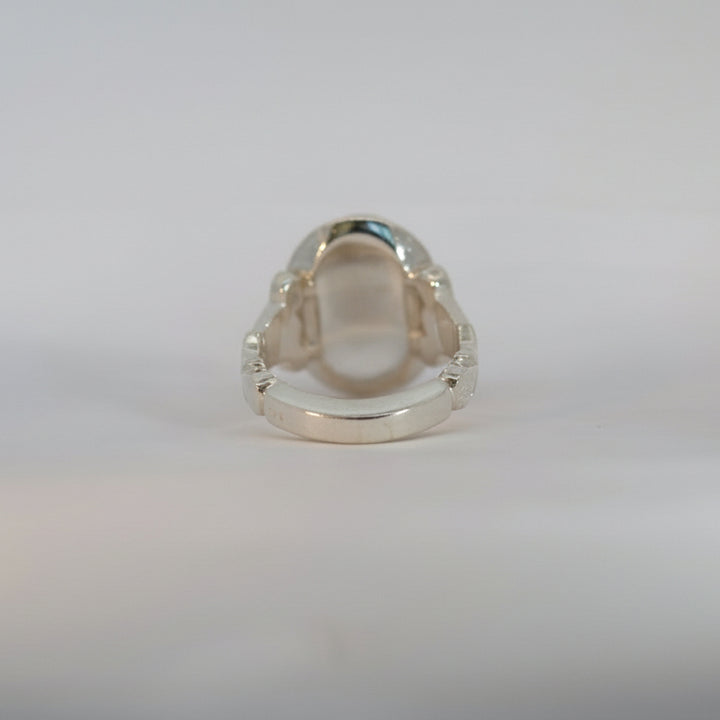 Sarj Al-Zuhur Yemeni Aqeeq Sterling Silver Ring