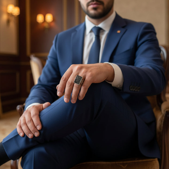 Siyaj Al-Hifdh Hadeed Cheeni Sterling Silver Ring